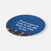 Assiettes En Carton Nous devons voter en 24 (Angle)