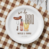 Assiettes En Carton Nous faisons barbecue barbecue nuptiale douche cou