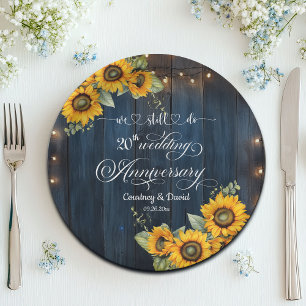 Assiettes En Carton Nous Faisons Encore 20ème Anniversaire Mariage Lum