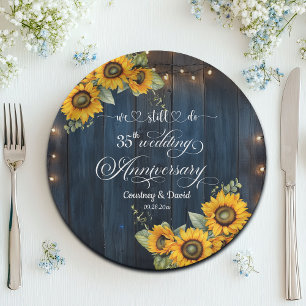 Assiettes En Carton Nous Faisons Encore 35ème Anniversaire Mariage Lum