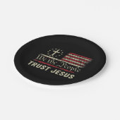 Assiettes En Carton Nous Le Peuple Confiance Jésus - USA Drapeau Chris (Angle)