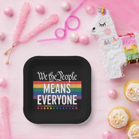 Assiettes En Carton Nous, le peuple signifie tout le monde Constitutio (Fête)