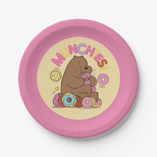 Assiettes En Carton Nous Ours Nus - Grizz Donut Munchies! (Devant)