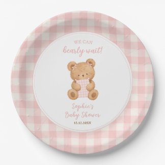 Assiettes En Carton Nous Pouvons à Peine Attendre Fille Baby Shower