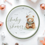 Assiettes En Carton Nous pouvons attendre des plaques de papier Baby s<br><div class="desc">Cette plaque en papier présente un joli petit ours en peluche avec une palette de couleurs neutres : sauge,  ivoire,  beige. Si vous aimez ce design consultez notre collection d'articles de baby shower.</div>