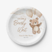 Assiettes En Carton Nous pouvons attendre le Baby shower (Devant)