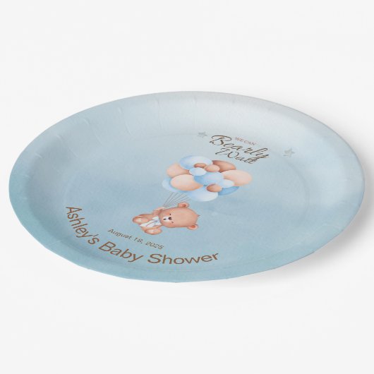 Assiettes En Carton Nous pouvons attendre le Baby shower (Angle)