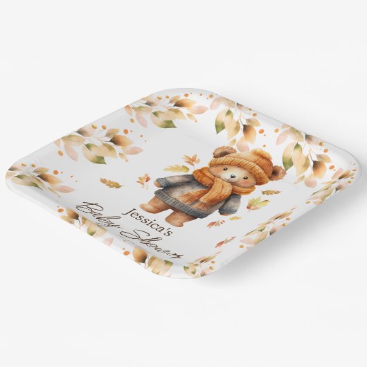 Assiettes En Carton Nous pouvons attendre le Baby shower (Angulaire)