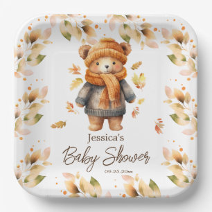 Assiettes En Carton Nous pouvons attendre le Baby shower