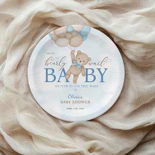 Assiettes En Carton Nous pouvons attendre le Baby shower