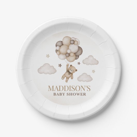 Assiettes En Carton Nous pouvons attendre plus tard le Baby shower pla (Devant)