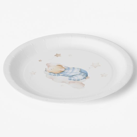 Assiettes En Carton Nous pouvons attendre Teddy Bear sur le Baby showe (Angle)