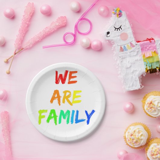 Assiettes En Carton Nous sommes conception d'adoption de soleil (Fête)