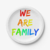 Assiettes En Carton Nous sommes conception d'adoption de soleil (Devant)