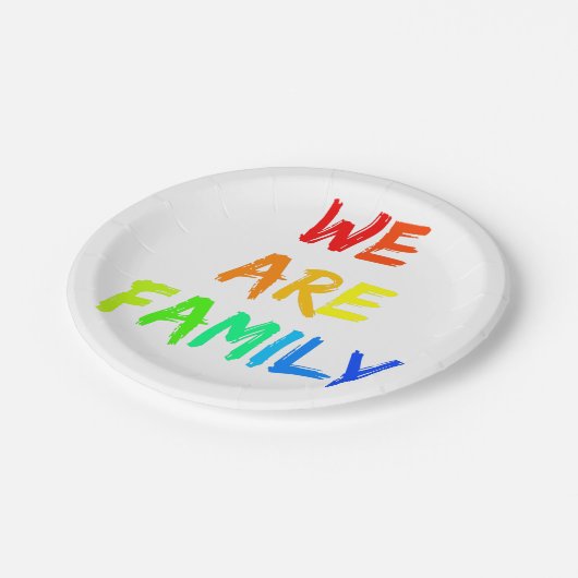 Assiettes En Carton Nous sommes conception d'adoption de soleil (Angle)