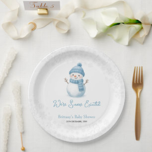 Assiettes En Carton Nous sommes des bonshommes de neige tout excités p