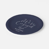 Assiettes En Carton Nous sommes engagés Parti Engagement Marine Bleu (Angle)