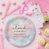 Assiettes En Carton Nous sommes sur Cloud 9 Dreamy Pastel Baby shower (Fête)