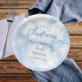 Assiettes En Carton Nous Sommes Sur Cloud Neuf Blue Boy Baby shower