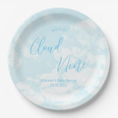 Assiettes En Carton Nous sommes sur le Baby shower Cloud Nine (Devant)