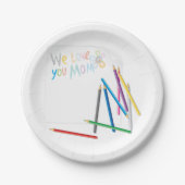 Assiettes En Carton Nous Vous Aimons Maman Plaques Papier (Devant)