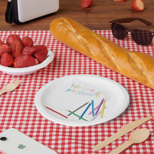 Assiettes En Carton Nous Vous Aimons Maman Plaques Papier