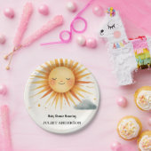 Assiettes En Carton Nouveau Boy Pink unique Sky Cloud Sunshine Baby sh (Fête)