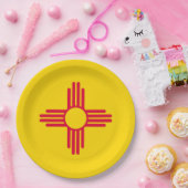 Assiettes En Carton Nouveau-Mexique État Drapeau (Fête)