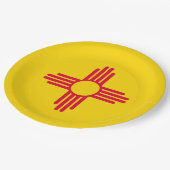 Assiettes En Carton Nouveau-Mexique État Drapeau (Angle)