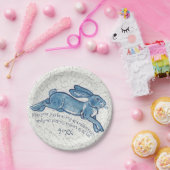 Assiettes En Carton Nouvel An Blanc Bleu Lapin Lapin Delft Dedham Date (Fête)