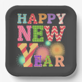 Assiettes En Carton Nouvel an drôle et heureux (Recto)