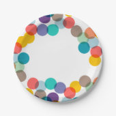 Assiettes En Carton Nouvel An Fun Confetti Dots Fun (Devant)
