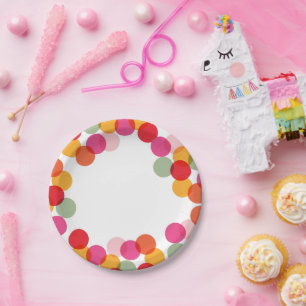Assiettes En Carton Nouvel An Fun Confetti Dots Fun