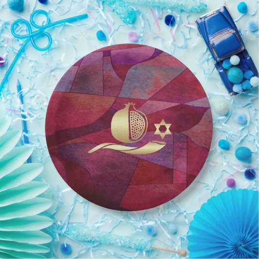 Assiettes En Carton Nouvel An juif | Rosh Hashanah (Fête)