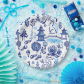 Assiettes En Carton Nouvel an lunaire Rabbit Chinoiserie (Fête)