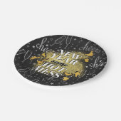 Assiettes En Carton Nouvel an même chauds Mess Black + Gold Parties sc (Angle)