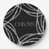 Assiettes En Carton Nouvel An Salles Étincelantes Élégante Chic (Devant)