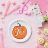 Assiettes En Carton Nouvel anniversaire du citrouille d'aquarelle mign (Fête)