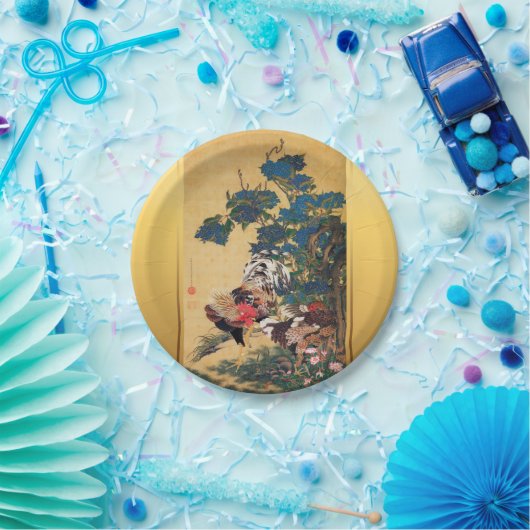 Assiettes En Carton Nouvelle Année du coq chinois 2017 Papier d'art ja (Fête)
