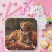 Assiettes En Carton Nouvelle-Écosse Canard Terrier À L'Automne Feuille (Fête)