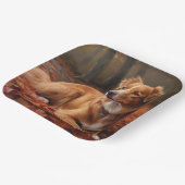 Assiettes En Carton Nouvelle-Écosse Canard Terrier À L'Automne Feuille (Angulaire)