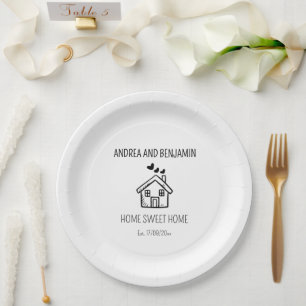 Assiettes En Carton Nouvelle Maison Douce Maison Pendaison de Crémaill