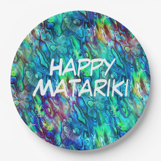 Assiettes En Carton Nouvelle-Zélande Abalone Paua Shell Motif 1 (Devant)