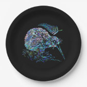 ASSIETTES EN CARTON NOUVELLE-ZÉLANDE PAUA KIWI (Devant)