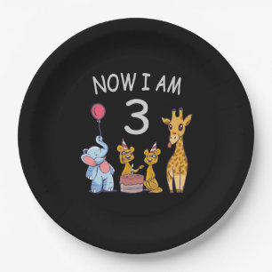 Assiettes En Carton Now I le 3e jour du Birthday