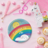 Assiettes En Carton Nuage arc-en-ciel et plaques d'anniversaire (Fête)