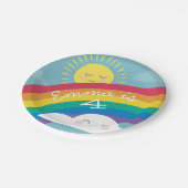 Assiettes En Carton Nuage arc-en-ciel et plaques d'anniversaire (Angle)