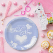 Assiettes En Carton Nuage Neuf nuages de coeur Ciel bleu Fête des mari (Fête)