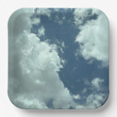 Assiettes En Carton Nuages à travers la toiture de soleil (Recto)