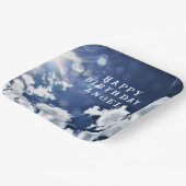 Assiettes En Carton Nuages célestes "Joyeux Anniversaire" "Ange" (Angulaire)